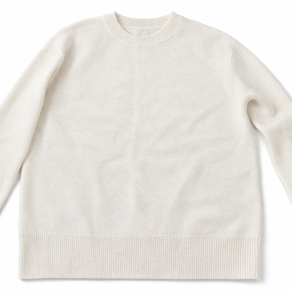 MUJI 100% Wool Crewneck Sweater  Cream/Off-white  Size M - Unworn